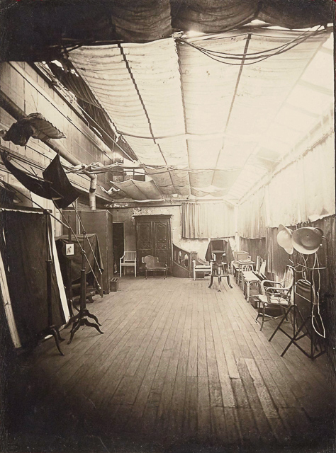 View of the sunlit posing room at 51 Rue d’Anjou--Paul Nadar, around 1910