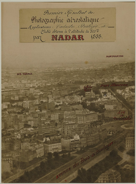 His first aerial photograph, 1855.