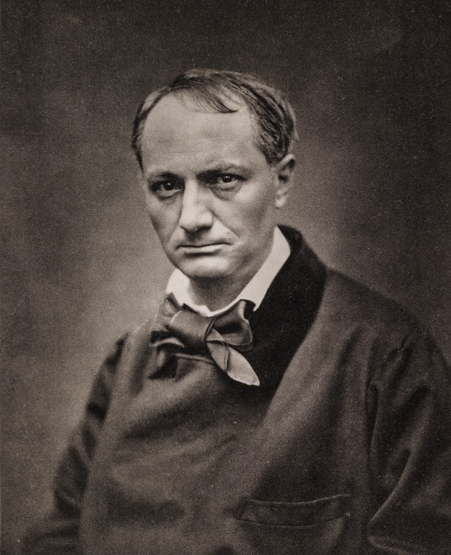 Baudelaire, ca 1862. The intensity of the stare!