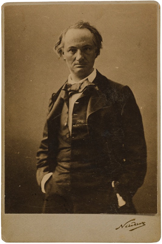 Charles Baudelaire, ca 1865. The author of Les Fleurs du Mal was a good friend of Nadar