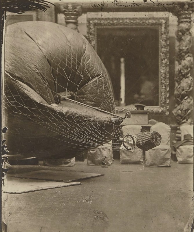 Nadar photographed this model of the Géant so that Adrien could sketch it and make a painting. 1864.