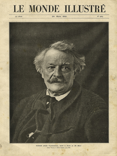 Paul Nadar portrait in Le Monde Illustre - the death of Nadar on March 20, 1910.