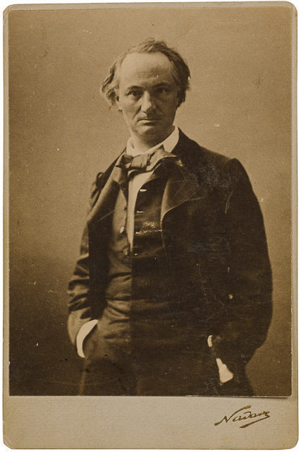 Charles Baudelaire, ca 1865. The author of Les Fleurs du Mal was a good friend of Nadar