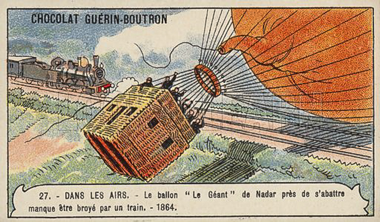 The crash was so popular even chocolatier Guérin-Boutron used an illustration of it with their chocolate.