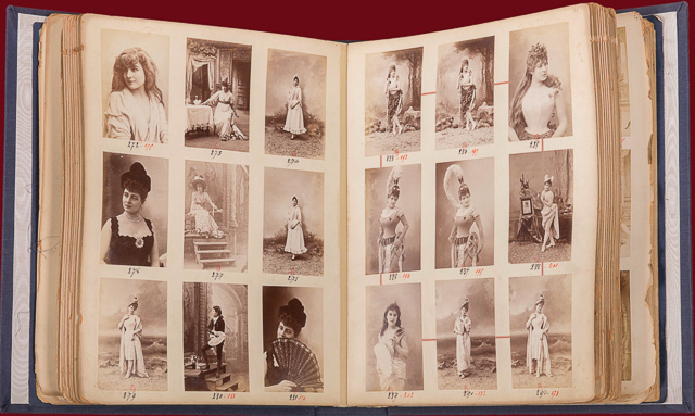 Sample album from the studio, with portraits of actors and actresses--Paul Nadar, around 1900-1914.